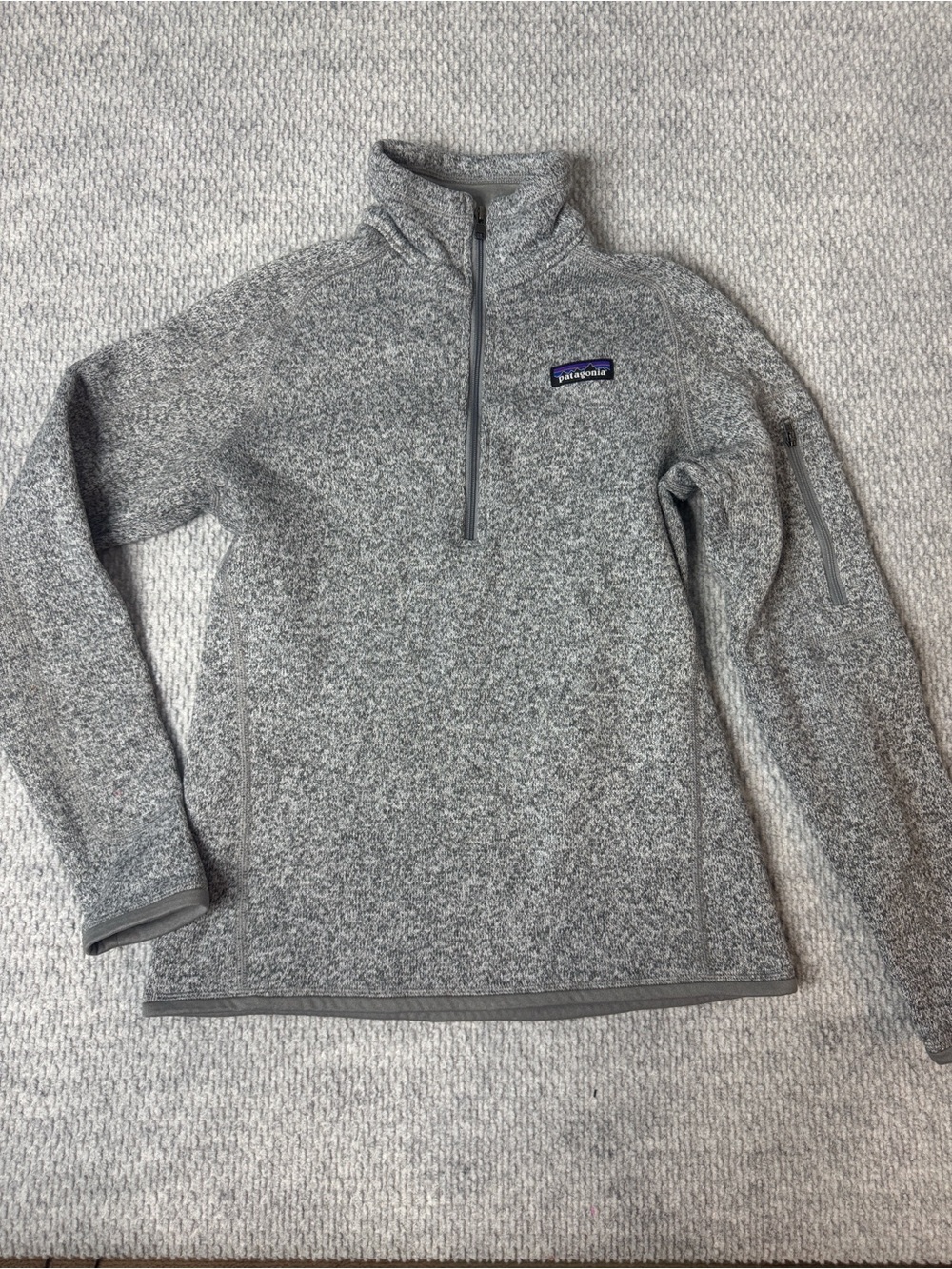 Patagonia Better Sweater 1/4 Zip Fleece Sz S Burch / White